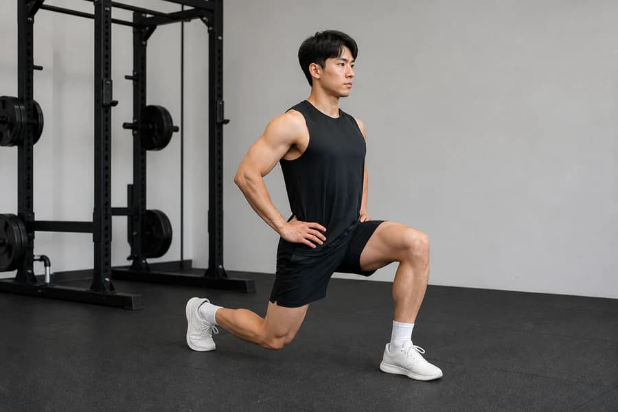 맨몸 스플릿 스쿼트 정확한 동작 자세